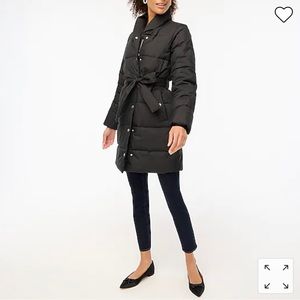 J.Crew Factory Belted Puffer Coat Size M